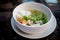 Thai rice noodles seafood soup