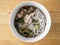 Thai Rice Vermicelli Pork Thicken Soup.