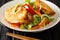 Thai salad consists of fried eggs and sliced vegetables such as onions and carrots, as well as a generous amount of freshly