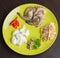 Thai seafood ingridients on the plate