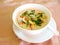 Thai shrimp soup in creamy coconut milk or Tom Kha Kung