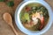 Thai Spicy Mixed Vegetable Soup with shrimp (Kang Liang Goong So