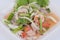 Thai spicy salad seafood with vermicelli, Thai food Yummy Vermicelli with shrimp