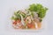 Thai spicy salad seafood with vermicelli, Thai food Yummy Vermicelli with shrimp