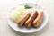 Thai Spicy Sausages, made from minced pork mixed with a variety of ingredients which makes it packed with flavour, and gives it a