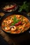 Thai spicy shrimp soup. Selective focus.