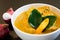 Thai spicy yellow curry with pork