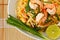 Thai stir-fried rice noodles (Pad Thai)