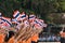 Thai students participating the ceremony of 100th aniversary of current Thai`s national flag.