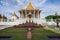 Thai style asian buddhist temple decorated roof