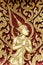 Thai style gloden Deva carving on wood