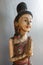 Thai style wooden woman statue