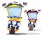 Thai taxi 3 wheel to Say Tuk Tuk, cartoon design