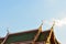 Thai Temple Decorate Roof. Buddhism Temple. gable apex.