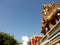 Thai temple under blue sky