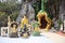 Thai top temple, he has many large golden Buddha images. Natural background