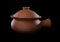 Thai tradition clay pot on black background
