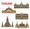 Thai travel landmark of Bangkok architecture