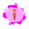 Thai, woman cartoon liquid bacdge icon. Simple color vector of people around the world icons for ui and ux, website or mobile