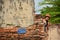 Thai woman portrait at Putthaisawan Temple in Ayutthaya, Thailand