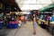 Thai woman travel at Bangnamphung Floating Market