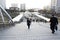 Thai women and Japanese and foreigners people walking go to work at tokyo big sight in Ariake at Koto city in Tokyo, Japan