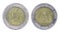 Thailand 10 baht coin, 2015 isolated