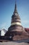 Thailand 23 October 2020 Wat Kob Nakhon Sawan Wat Woranat Banphot, a large chedi built in the Sukhothai period.