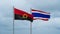 Thailand and Angola flag