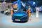 Thailand - Apr 1, 2023:New Peugeot 408 PHEV,Pure Hybrid Electric car or Vehicle, on display at Bangkok International Motor Show