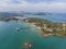 Thailand cape Panwa aerial view from drone camera