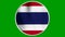 Thailand Circular Flag Loop - Realistic 4K flag waving in the wind.