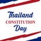thailand constitution day with white background