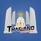 Thailand constitution`s day. Constitution`s monument in Thailand