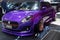 Thailand - Dec , 2018 : suzuki swift phenomenon purple color sports tuned car in motor show