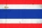 Thailand flag on concrete wall. Travel. Backgrounds. F