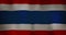 Thailand flag fabric texture waving in the wind.