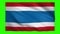 Thailand flag on green screen for chroma key