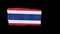 Thailand flag painted with a brush stroke