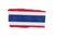 Thailand flag painted with a brush stroke