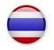 Thailand flag round bright icon on a white background