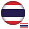 Thailand Flag Round Shape Vector