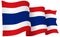 Thailand Flag Waving Vector Illustration