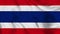 Thailand flag waving in the wind. A high-quality footage of 3D flag fabric surface background animation.