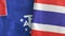 Thailand and French Southern and Antarctic Lands two flags textile cloth