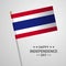 Thailand Independence day typographic design with flag vector