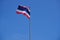 Thailand international flag on top of the pole