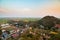 Thailand Lopburi province countryside view from Buddhist temple