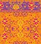 thailand motif style etnic pattern yellow orange flower textile