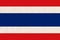 Thailand national fabric flag textile background. Symbol of Asian country